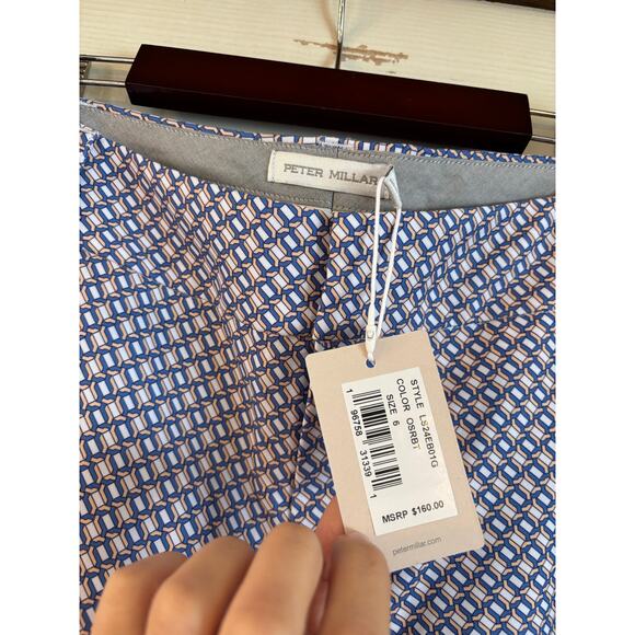 Peter Millar Surge Links Print Ankle Pants Sz 6 Activewear Stretch Geometric NWT - Picture 5 of 5